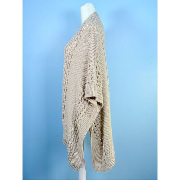 Urban Outfitters Crochet Cardigan Sweater Womens‎ OS Beige Open Front Festival - Picture 4 of 10